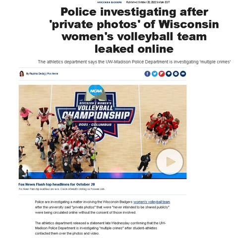 wisconsin volleyball.leak|Wisconsin releases statement on photo, video leak of volleyball。